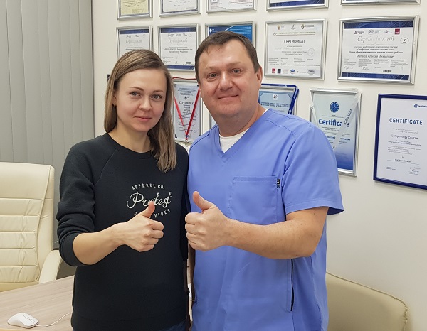 Благодарность флебологу Семенову Артему Юрьевичу за проведенную склеротерапию на ногах!